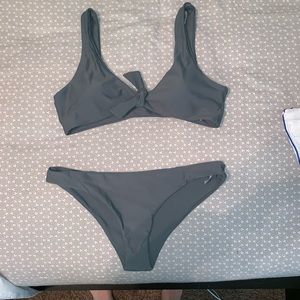 Front tie bathing suit